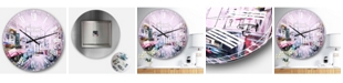 Design Art Designart Cityscape Digital Oversized Round Metal Wall Clock